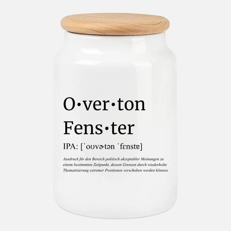 Overton-Fenster - Keksdose mit Holzdeckel - Weiß