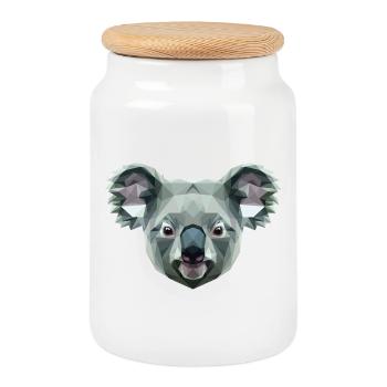 Koala Bär Australien Koalabär Süße Koala Bären - Keksdose mit Holzdeckel - Weiß - Vorne