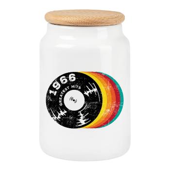 Greatest Hits 1966 - Cookie Jar with Wooden Lid - white - Front
