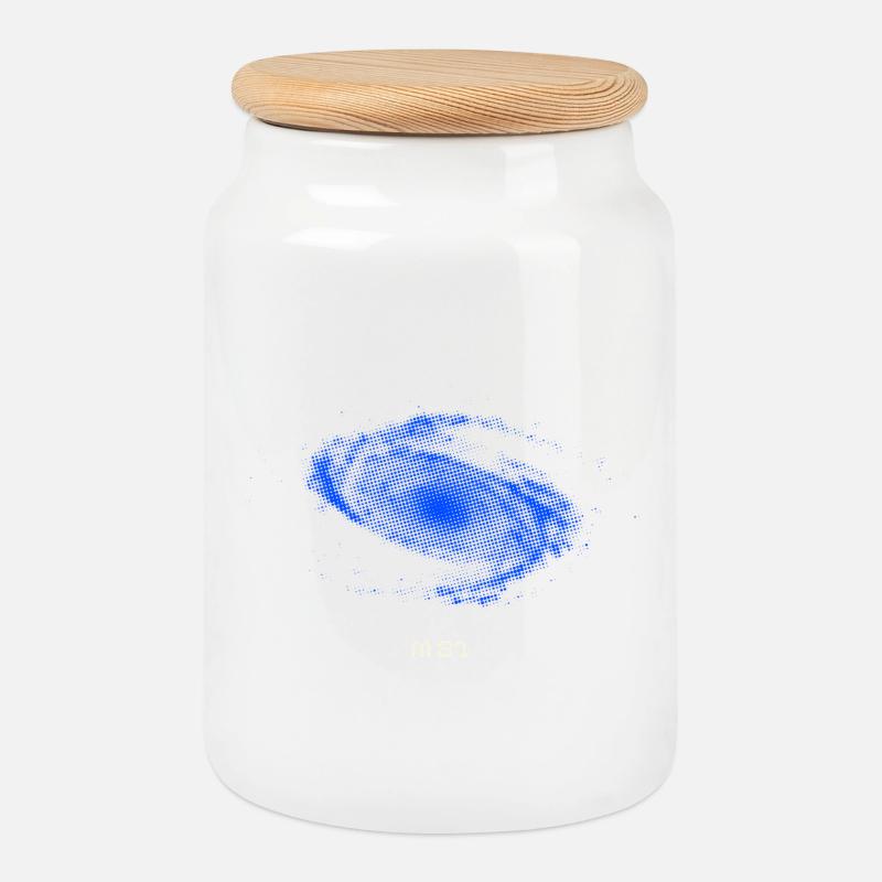 M81 - Bode's Galaxy - Cookie Jar with Wooden Lid - white