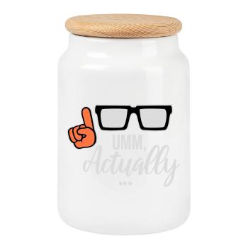 À un vrai nerd drôle qui dit logo - Boîte à biscuits avec couvercle en bois - blanc - Devant