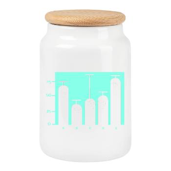 Programmeur Codeur GPT - Boîte à biscuits avec couvercle en bois - blanc - Devant