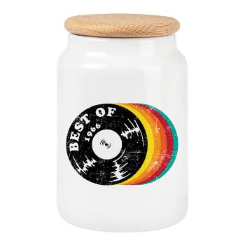 Best of 1966 - Keksdose mit Holzdeckel - Weiß - Vorne