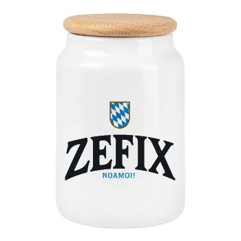 ZEFIX Bavarian Crest - Keksdose mit Holzdeckel - Weiß - Vorne