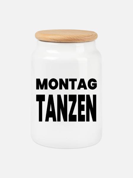 Tanzen - Keksdose mit Holzdeckel - Weiß