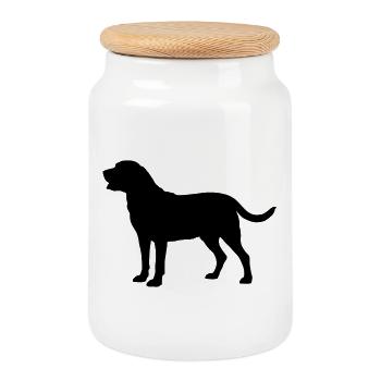 Broholm Dog - Keksdose mit Holzdeckel - Weiß - Vorne