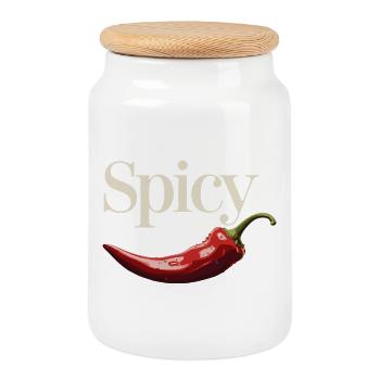 Spicy Chili Liebhaber Design - Keksdose mit Holzdeckel - Weiß - Vorne