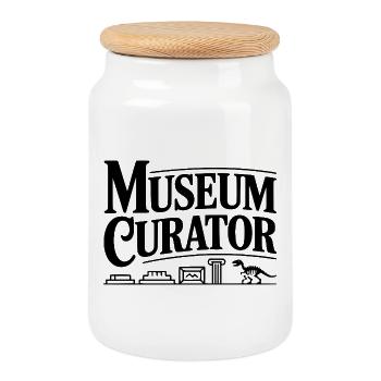 Conservateur du musée - Boîte à biscuits avec couvercle en bois - blanc - Devant