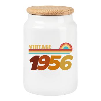 70 Years 1956 Rock Style T-Shirt - Cookie Jar with Wooden Lid - white - Front