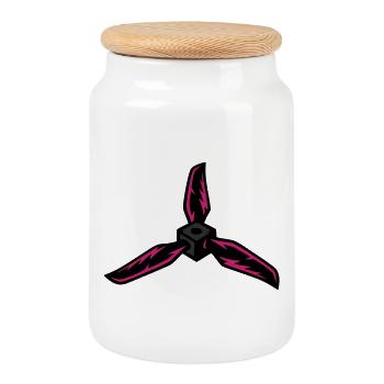 Drones Propeller FPV Racing RC Model Making - Cookie Jar with Wooden Lid - white - Front