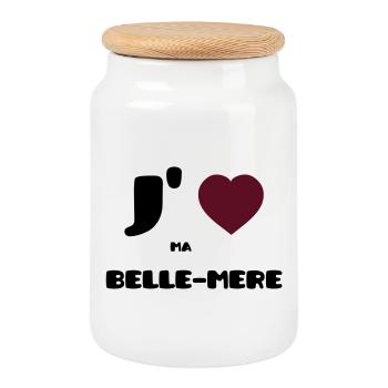 Ich liebe meine Mutter (V) - Keksdose mit Holzdeckel - Weiß - Vorne