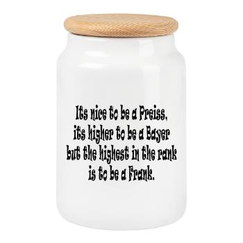 Son agréable d'être un Preiss ... - Boîte à biscuits avec couvercle en bois - blanc - Devant
