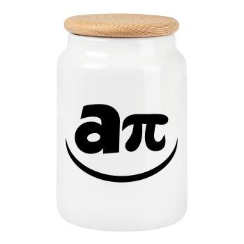 La formule du bonheur - Boîte à biscuits avec couvercle en bois - blanc - Devant