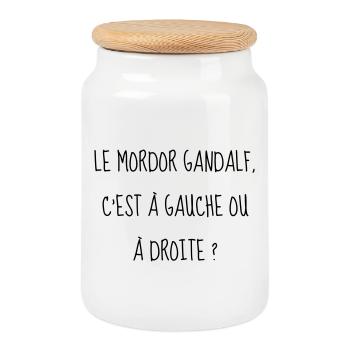 Cinéma / Citation / Série télé / Geek - Boîte à biscuits avec couvercle en bois - blanc - Devant
