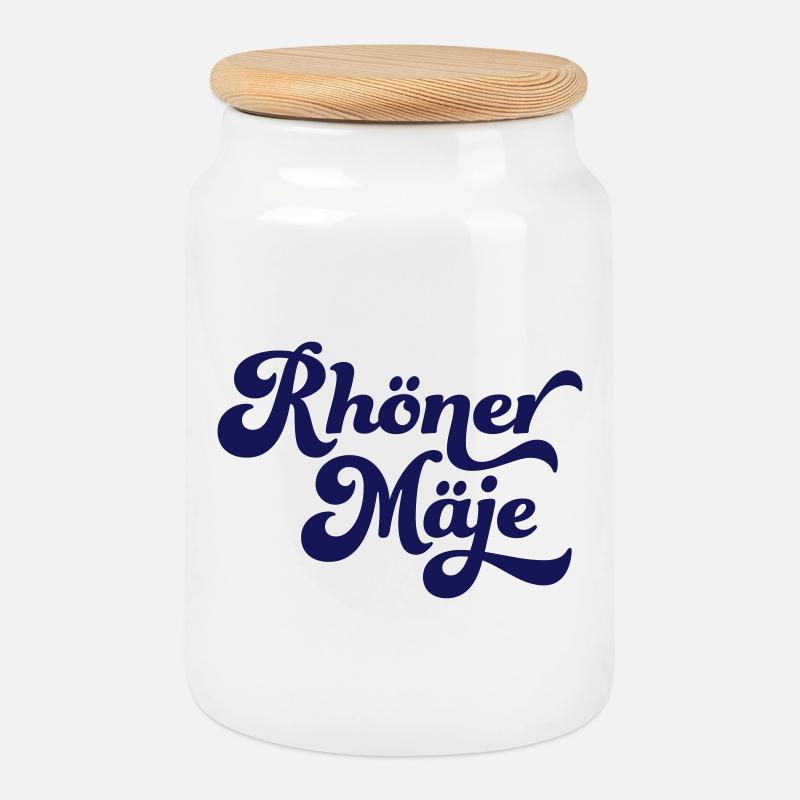 Rhöner Mäje - Keksdose mit Holzdeckel - Weiß