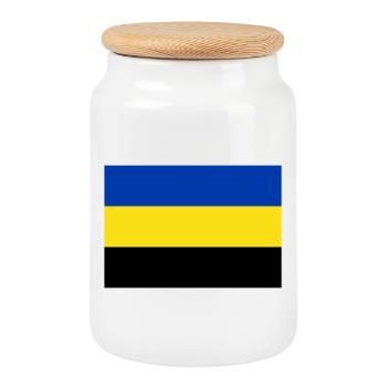 Drapeau de la Gueldre - Boîte à biscuits avec couvercle en bois - blanc - Devant