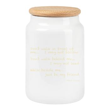 Albert Camus : Ne marchez pas devant moi... Je peux - Boîte à biscuits avec couvercle en bois - blanc - Devant