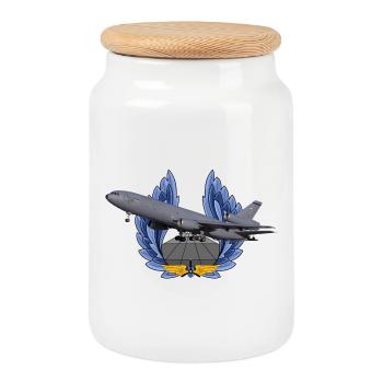 KC-10 - Keksdose mit Holzdeckel - Weiß - Vorne