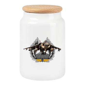 Harrier - Cookie Jar with Wooden Lid - white - Front