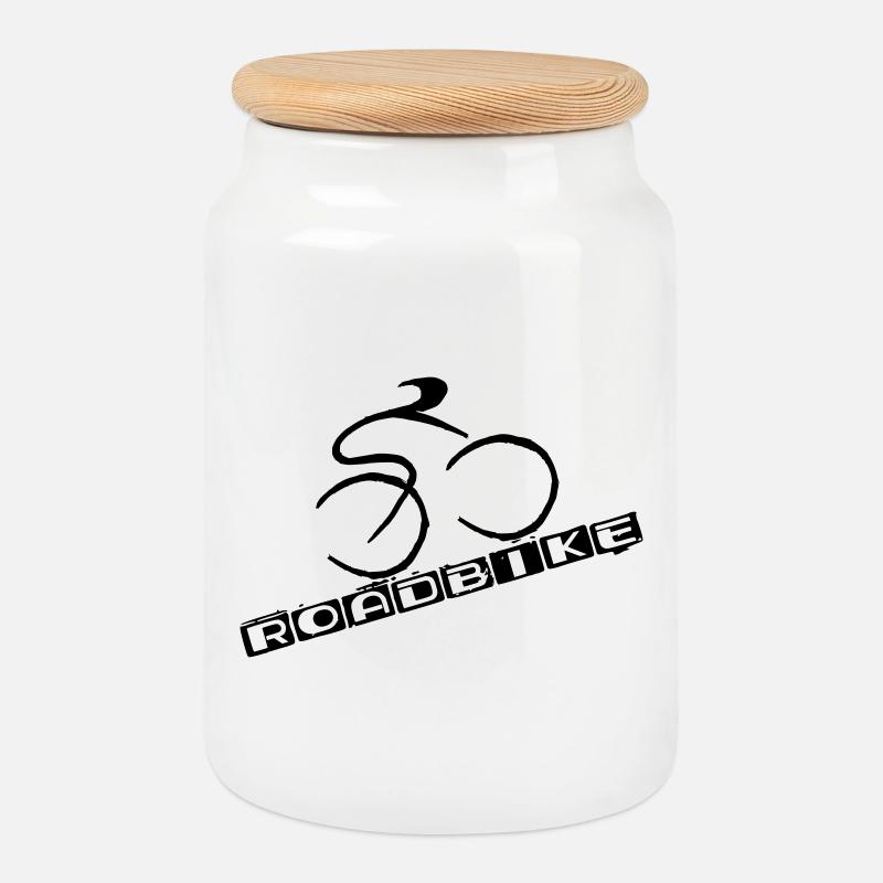 Cycling - Keksdose mit Holzdeckel - Weiß