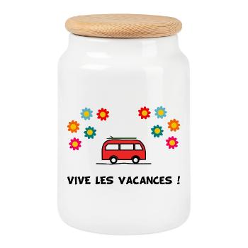 DAD. GRANDPA. FATHER'S DAY. MISTRESS. MASTER - Cookie Jar with Wooden Lid - white - Front