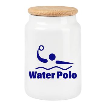 WATER POLO - Keksdose mit Holzdeckel - Weiß - Vorne