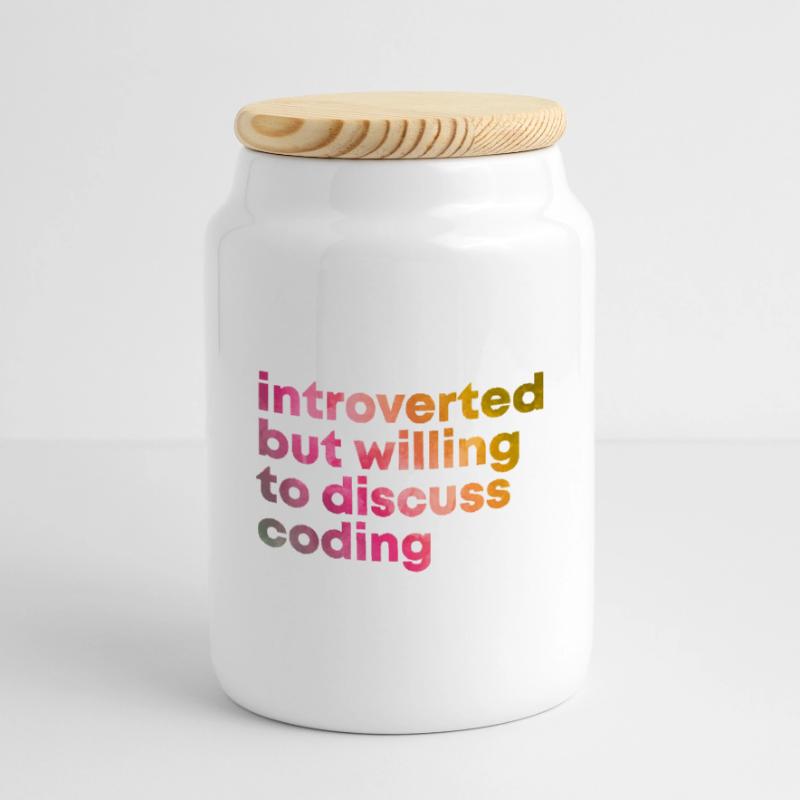 Codierung Codierung Codierung Keksdose mit Holzdeckel