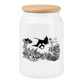 UNDER THE SEA - Cookie Jar with Wooden Lid - white - Front