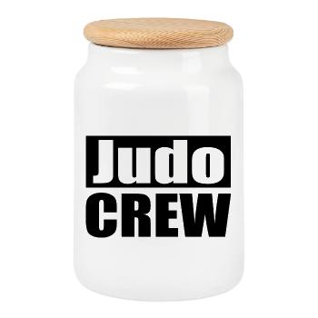 Judo Crew - Boîte à biscuits avec couvercle en bois - blanc - Devant