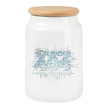 Error 404 - Skill not found - Keksdose mit Holzdeckel - Weiß - Vorne