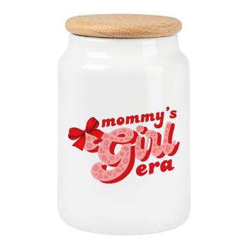 Mommy's Girl Era - Cookie Jar with Wooden Lid - white - Front