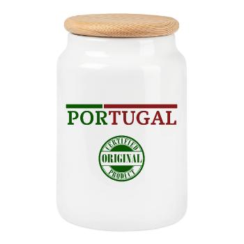 Fierté portugaise, j’adore le Portugal - Boîte à biscuits avec couvercle en bois - blanc - Devant
