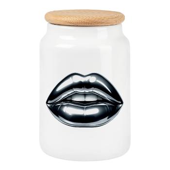 Chrome Kiss - Keksdose mit Holzdeckel - Weiß - Vorne