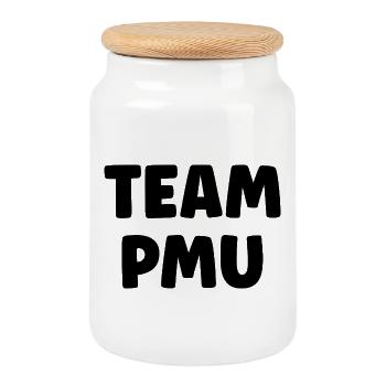 PMU Humor - Cookie Jar with Wooden Lid - white - Front