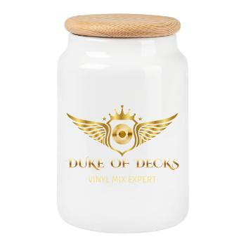 DUKE OF DECKS - Boîte à biscuits avec couvercle en bois - blanc - Devant