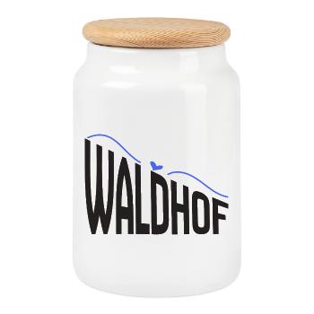 Waldhof - Boîte à biscuits avec couvercle en bois - blanc - Devant