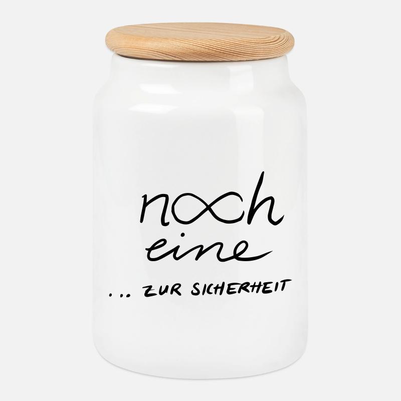 Autre... Pour être sûr 2 - Boîte à biscuits avec couvercle en bois - blanc