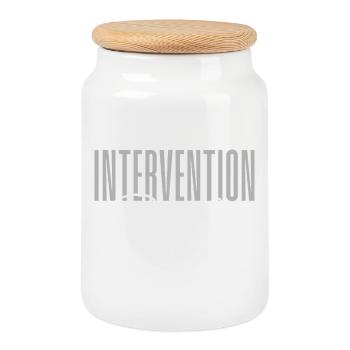 Intervention Nurse Squad – Hospital RN Team Health - Cookie Jar with Wooden Lid - white - Front