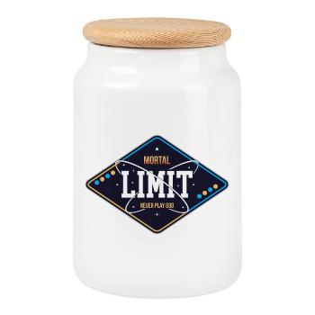 LIMITE MORTELLE NE JOUE JAMAIS À DIEU - Boîte à biscuits avec couvercle en bois - blanc - Devant
