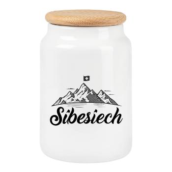 Sibesiech - un gars cool - Boîte à biscuits avec couvercle en bois - blanc - Devant