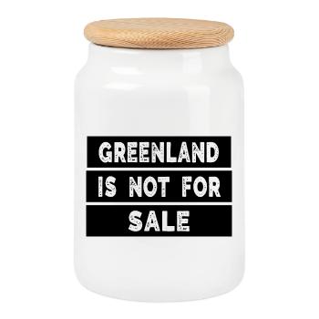 Greenland Is Not For Sale - Keksdose mit Holzdeckel - Weiß - Vorne
