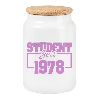1978 1978 - Keksdose mit Holzdeckel - Weiß - Vorne