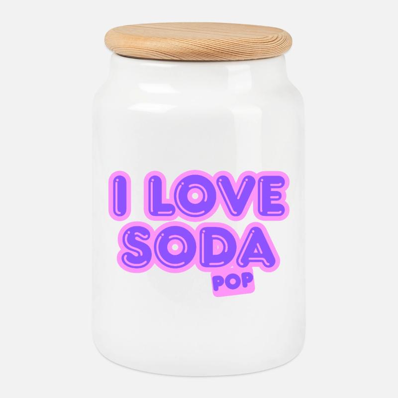 Ich liebe Limonade. - Keksdose mit Holzdeckel - Weiß