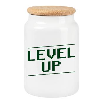Gamer Saying Gaming - Cookie Jar with Wooden Lid - white - Front