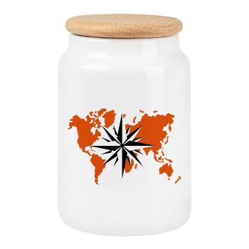 welt_1 - Boîte à biscuits avec couvercle en bois - blanc - Devant