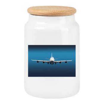 747 - Keksdose mit Holzdeckel - Weiß - Vorne