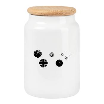Splatter - Controller Pattern for Gamers Cool - Cookie Jar with Wooden Lid - white - Front