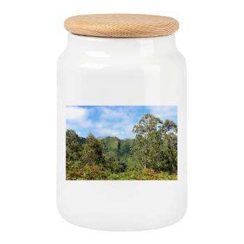 Madeira Portugal Poster - Keksdose mit Holzdeckel - Weiß - Vorne