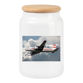 DC-4 - Keksdose mit Holzdeckel - Weiß - Vorne