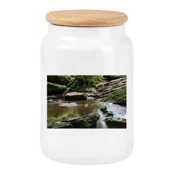MONBACH DANS LE NORD DE LA FORÊT-NOIRE - Boîte à biscuits avec couvercle en bois - blanc - Devant